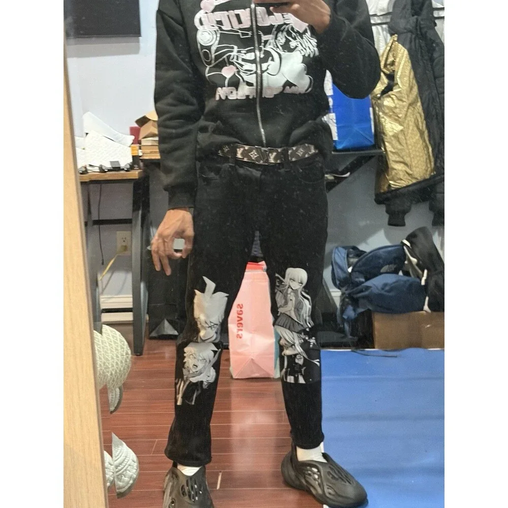 Black Anime Zip Up